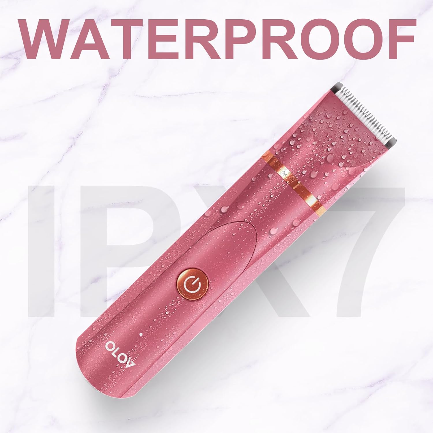  Electric Body Hair Trimmer - Groin Trimmer for Men - Bikini Trimmer Women - Wet/Dry Shaver Groomer, Replaceable Ceramic Blade Heads, USB Recharge Dock, Waterproof Hygiene Razor,Purple-Aldronix