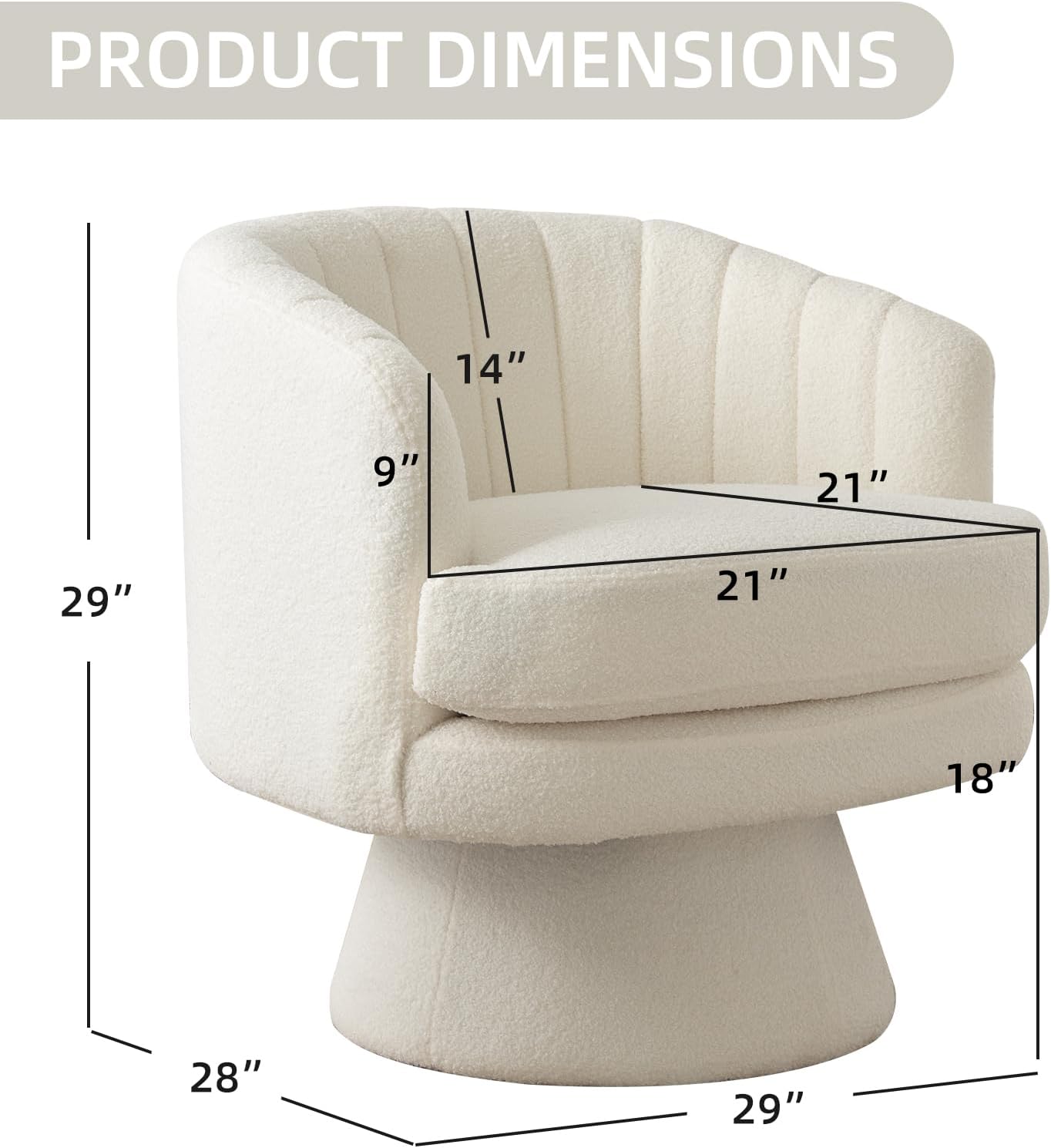  Swivel Accent Chair with Armrest-Aldronix