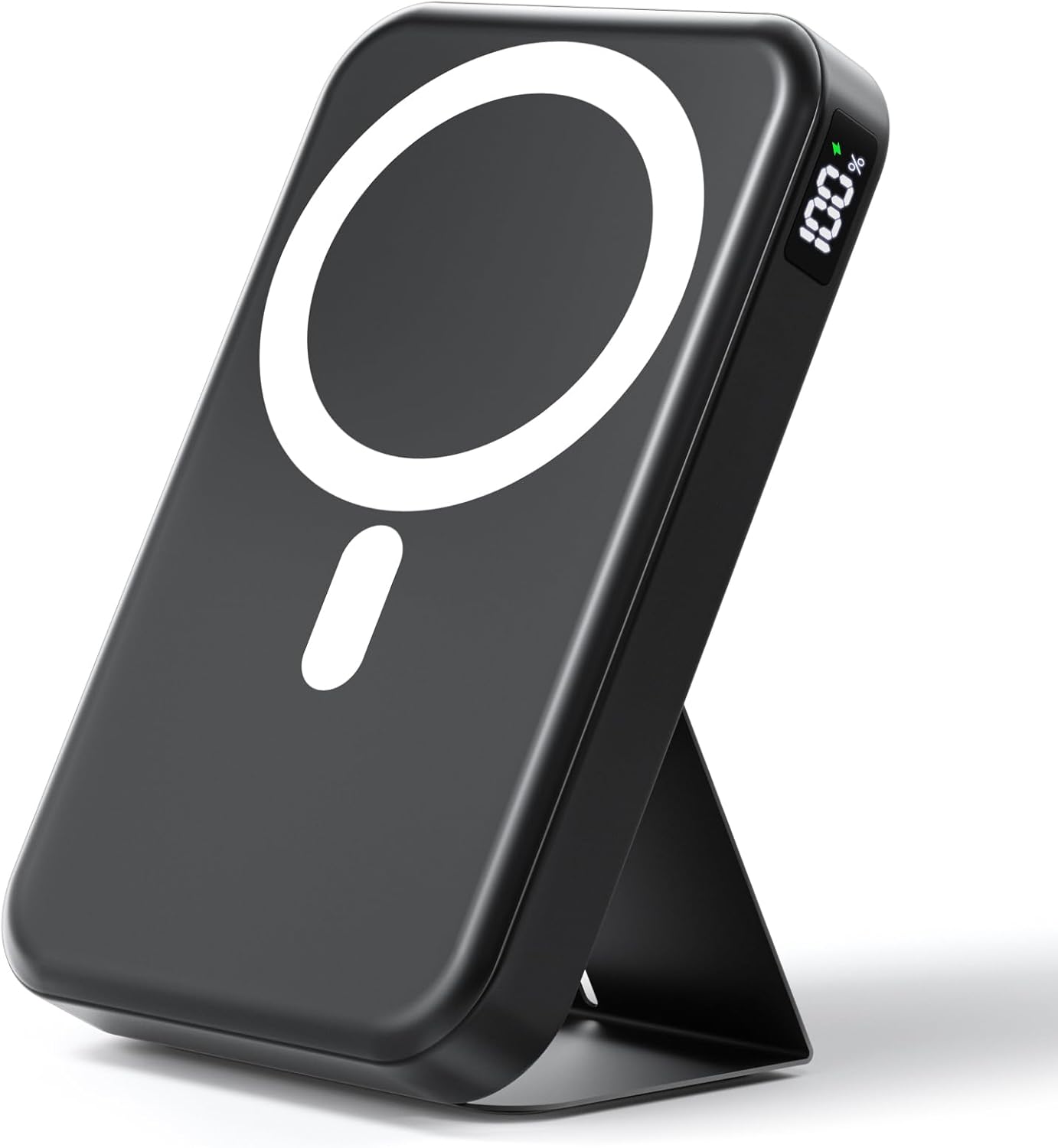 Magnetic Portable Charger, 10000mAh Wireless Power Bank with 20W USB-C Fast Charging, Foldable Stand & LED Display Magnetic Battery Pack, Compatible with iPhone 16/15/14/13/12 All Series-Aldronix