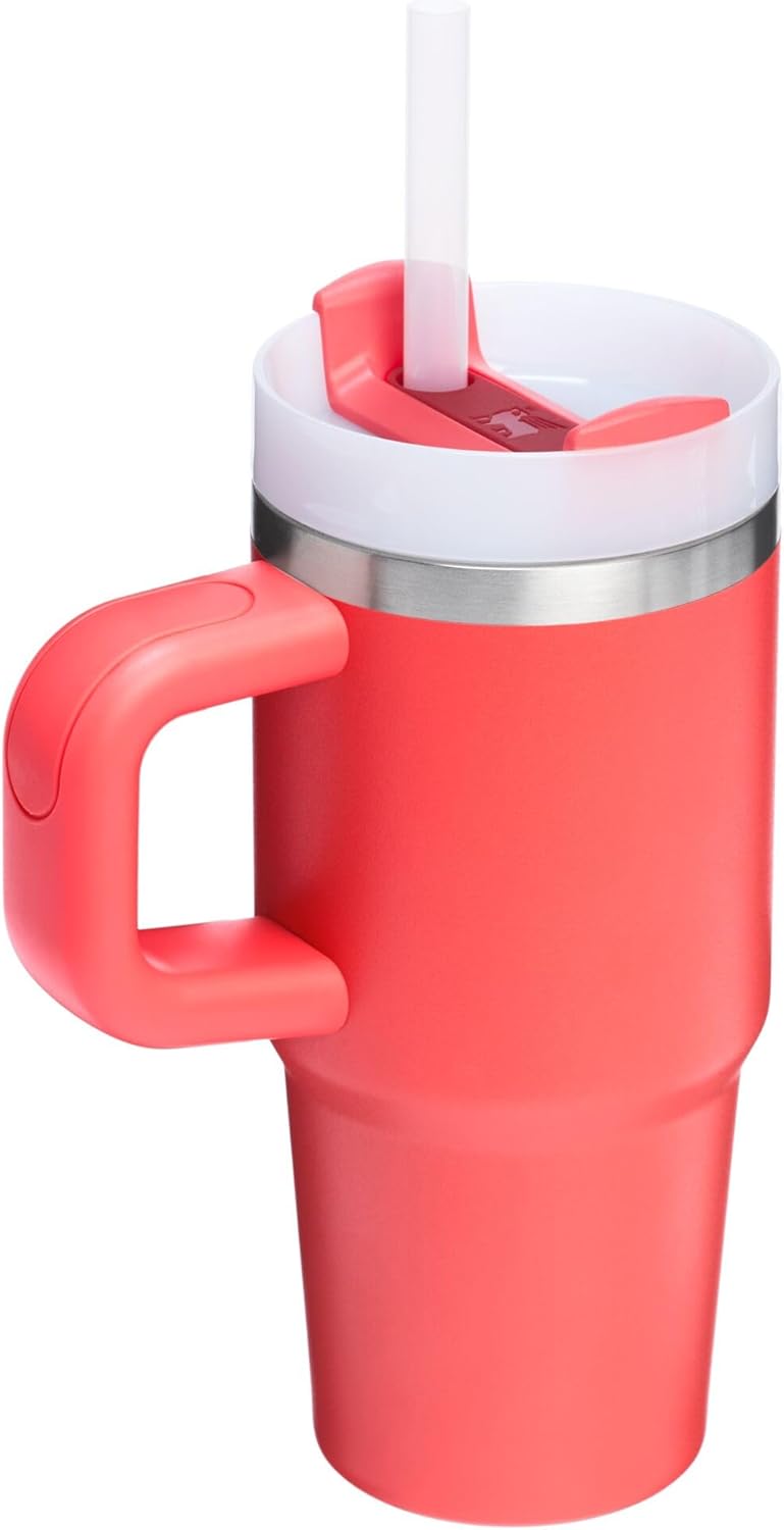 Stanley Quencher H2.0 Tumbler with Handle and Straw 30 oz | Flowstate 3-Position Lid | Cup Holder Compatible for Travel | Insulated Stainless Steel Cup | BPA-Free | Cherry Blossom-Aldronix