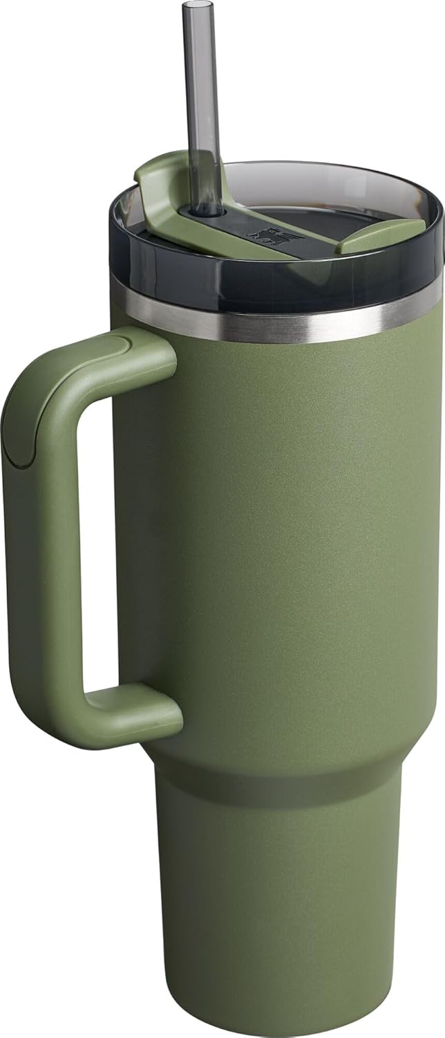 Stanley Quencher H2.0 Tumbler with Handle and Straw 30 oz | Flowstate 3-Position Lid | Cup Holder Compatible for Travel | Insulated Stainless Steel Cup | BPA-Free | Cherry Blossom-Aldronix