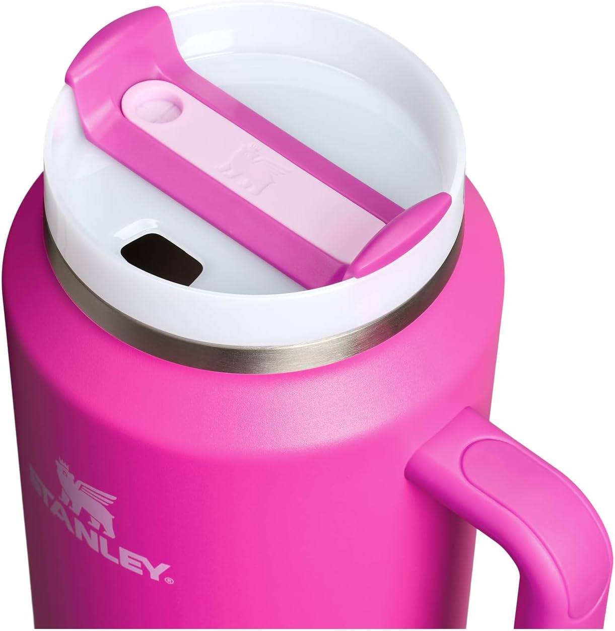 Stanley Quencher H2.0 Tumbler with Handle and Straw 30 oz | Flowstate 3-Position Lid | Cup Holder Compatible for Travel | Insulated Stainless Steel Cup | BPA-Free | Cherry Blossom-Aldronix