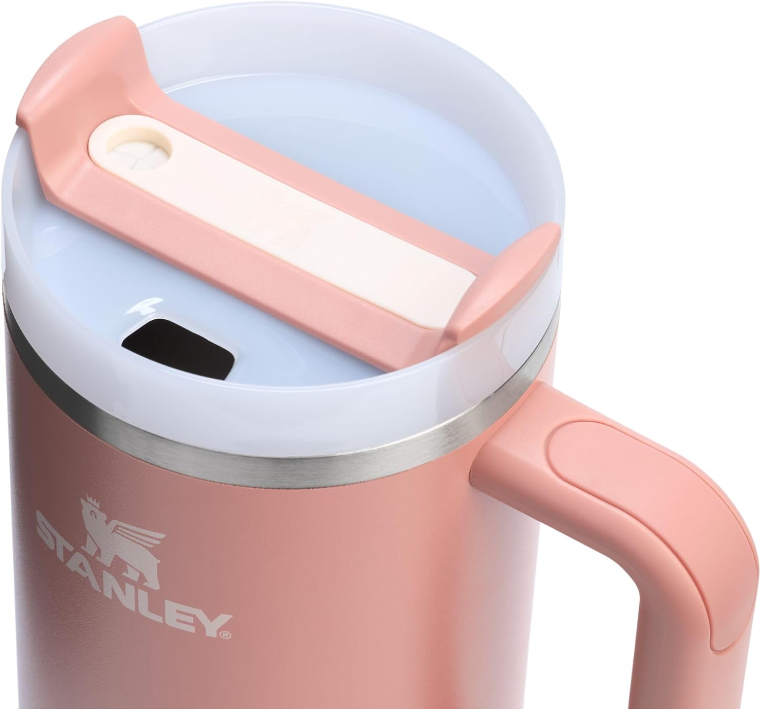 Stanley Quencher H2.0 Tumbler with Handle and Straw 30 oz | Flowstate 3-Position Lid | Cup Holder Compatible for Travel | Insulated Stainless Steel Cup | BPA-Free | Cherry Blossom-Aldronix
