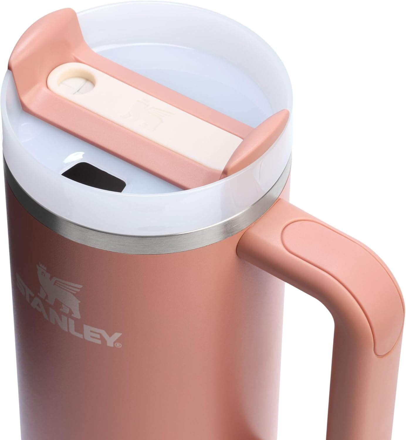 Stanley Quencher H2.0 Tumbler with Handle and Straw 30 oz | Flowstate 3-Position Lid | Cup Holder Compatible for Travel | Insulated Stainless Steel Cup | BPA-Free | Cherry Blossom-Aldronix