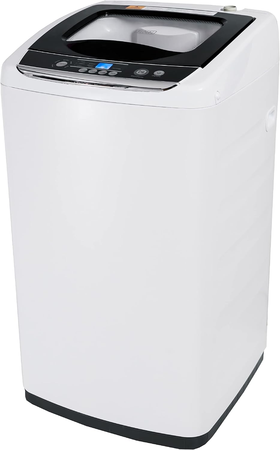 BLACK+DECKER 0.9 Cu. Ft. Portable Washer, 6.6 lb. Capacity Washing Machine for Homes & Apartments, 5 Wash Cycles, Quick Connect Sink Adapter and Drain Hose Included, Transparent Lid, BPWM09W, White-Aldronix