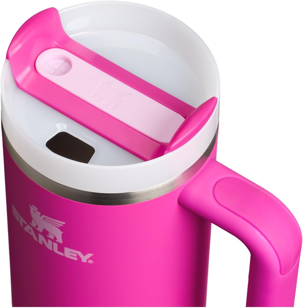 Stanley Quencher H2.0 Tumbler with Handle and Straw 30 oz | Flowstate 3-Position Lid | Cup Holder Compatible for Travel | Insulated Stainless Steel Cup | BPA-Free | Cherry Blossom-Aldronix