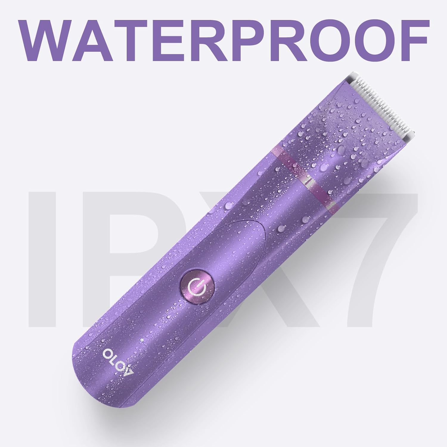  Electric Body Hair Trimmer - Groin Trimmer for Men - Bikini Trimmer Women - Wet/Dry Shaver Groomer, Replaceable Ceramic Blade Heads, USB Recharge Dock, Waterproof Hygiene Razor,Purple-Aldronix