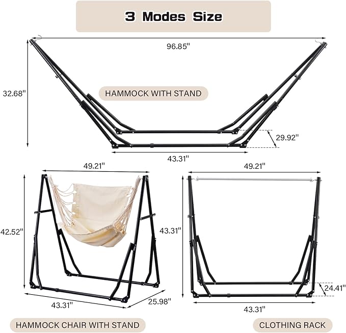 3 in 1 Hammock with Stand-Aldronix
