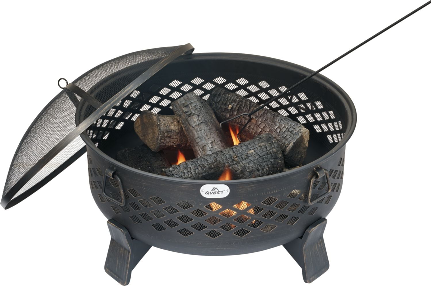 Fire Pit Table for Patio Backyard BBQ-Aldronix