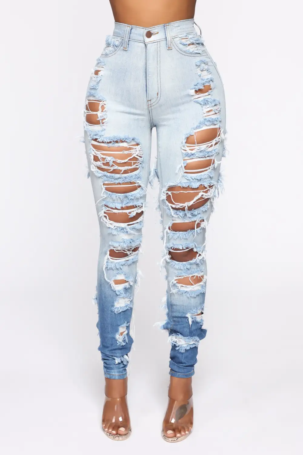 Cheap Thriller High Rise Jeans - Blue-Aldronix