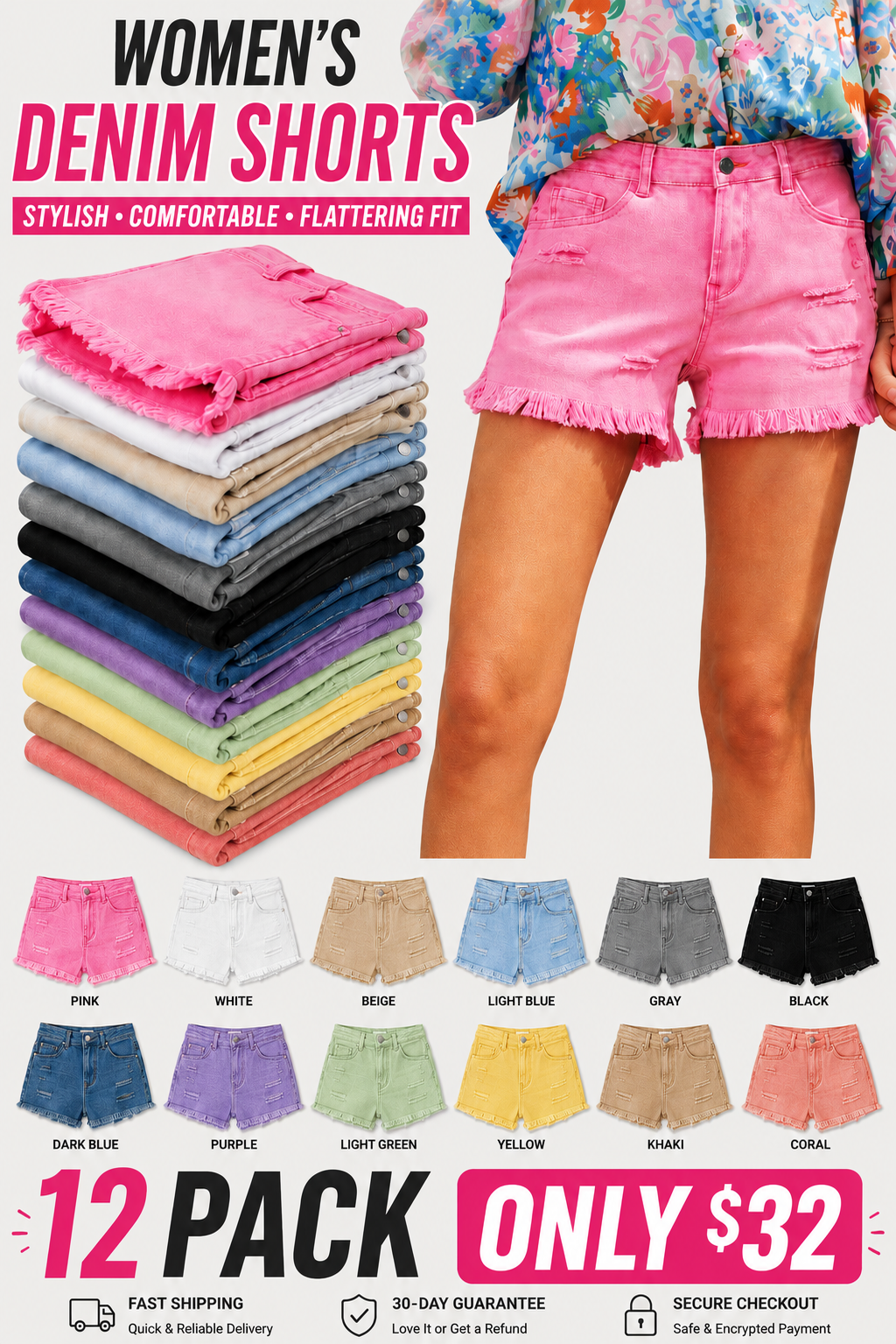 Women's Shorts Multi-Color Value Pack product image 2