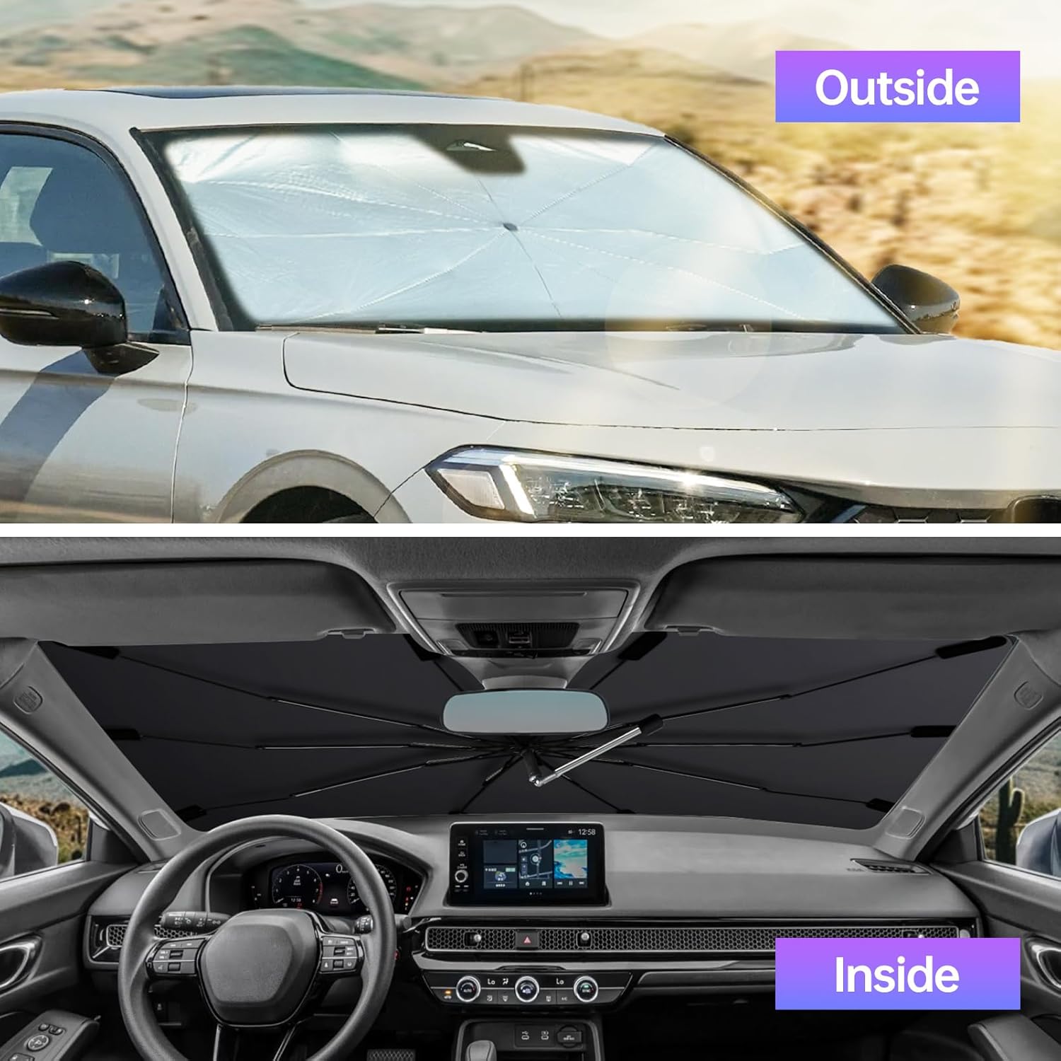 2025 Windshield Sun Shade Umbrella-Aldronix
