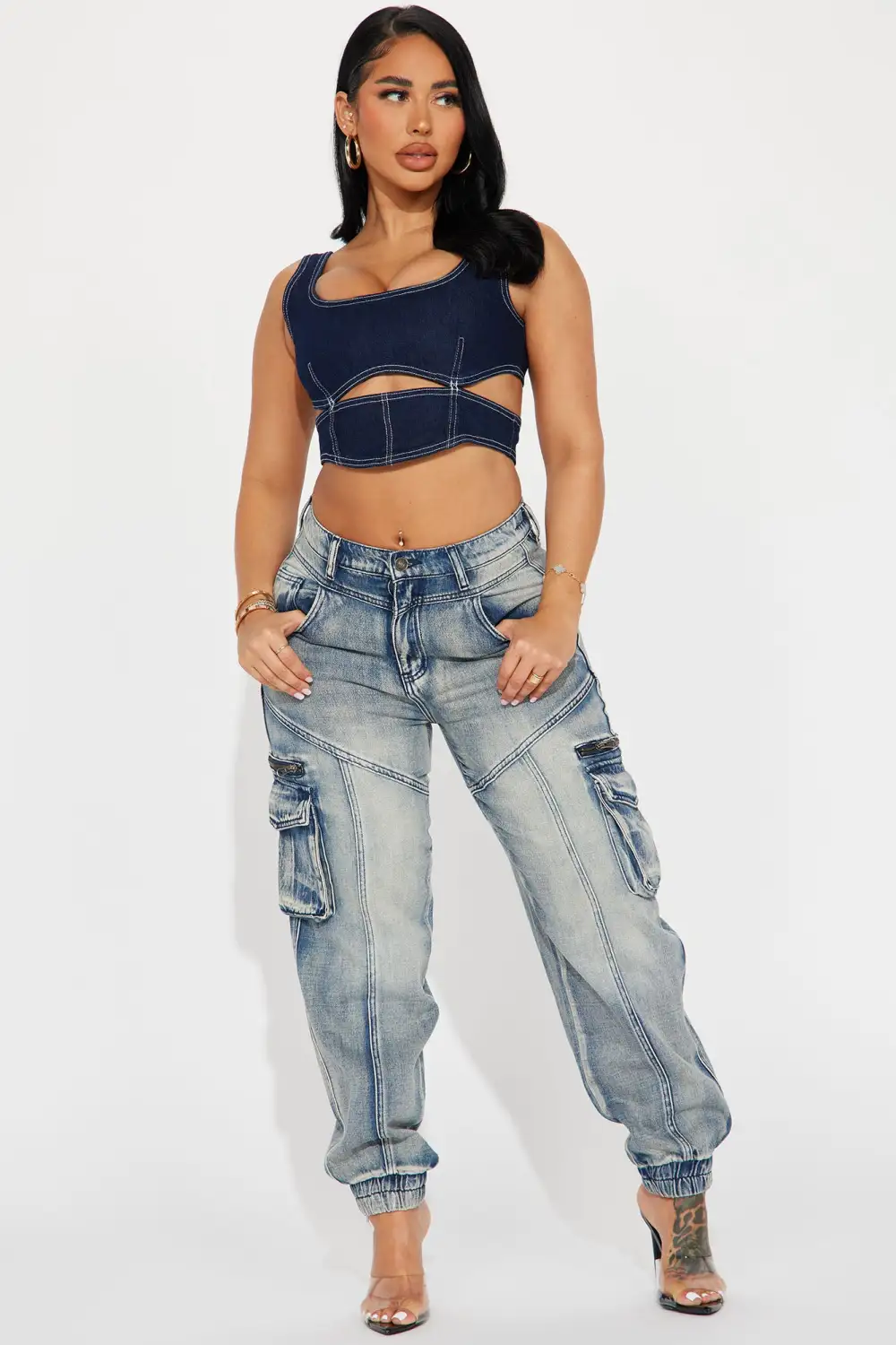 Superstitions Tinted Denim Joggers - Medium Wash-Aldronix