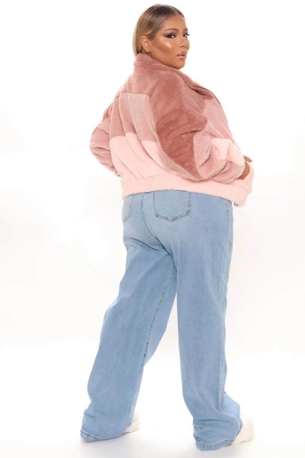 Cozy Little Teddy Jacket - Mauve/combo-Aldronix