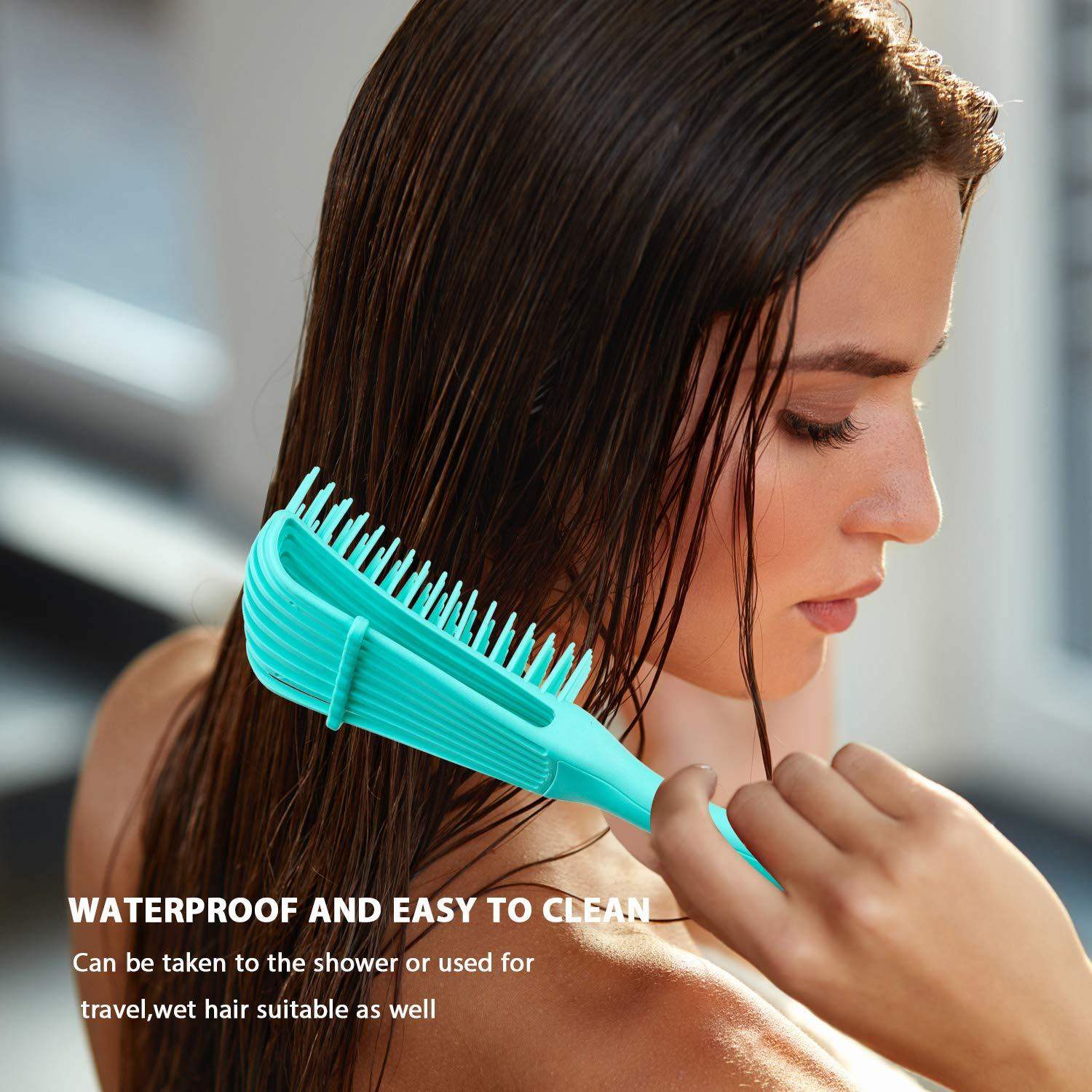 2 Pieces Detangling Brush for Afro America African Hair Textured 3a to 4c-Aldronix