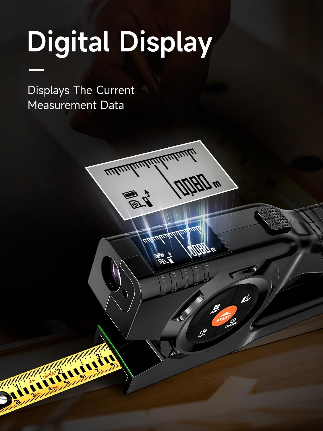 3-in-1 Digital Tape Measure-Aldronix