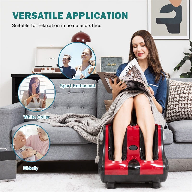 Shiatsu Electric Foot Massager Heat Vibration Deep Kneading Foot Calf Massager-Aldronix