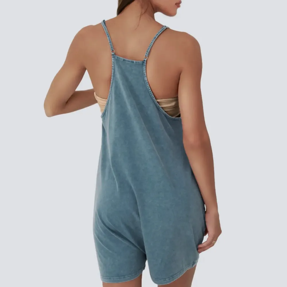 Fade Craft Loose Romper - Vintage Acid Wash-Aldronix