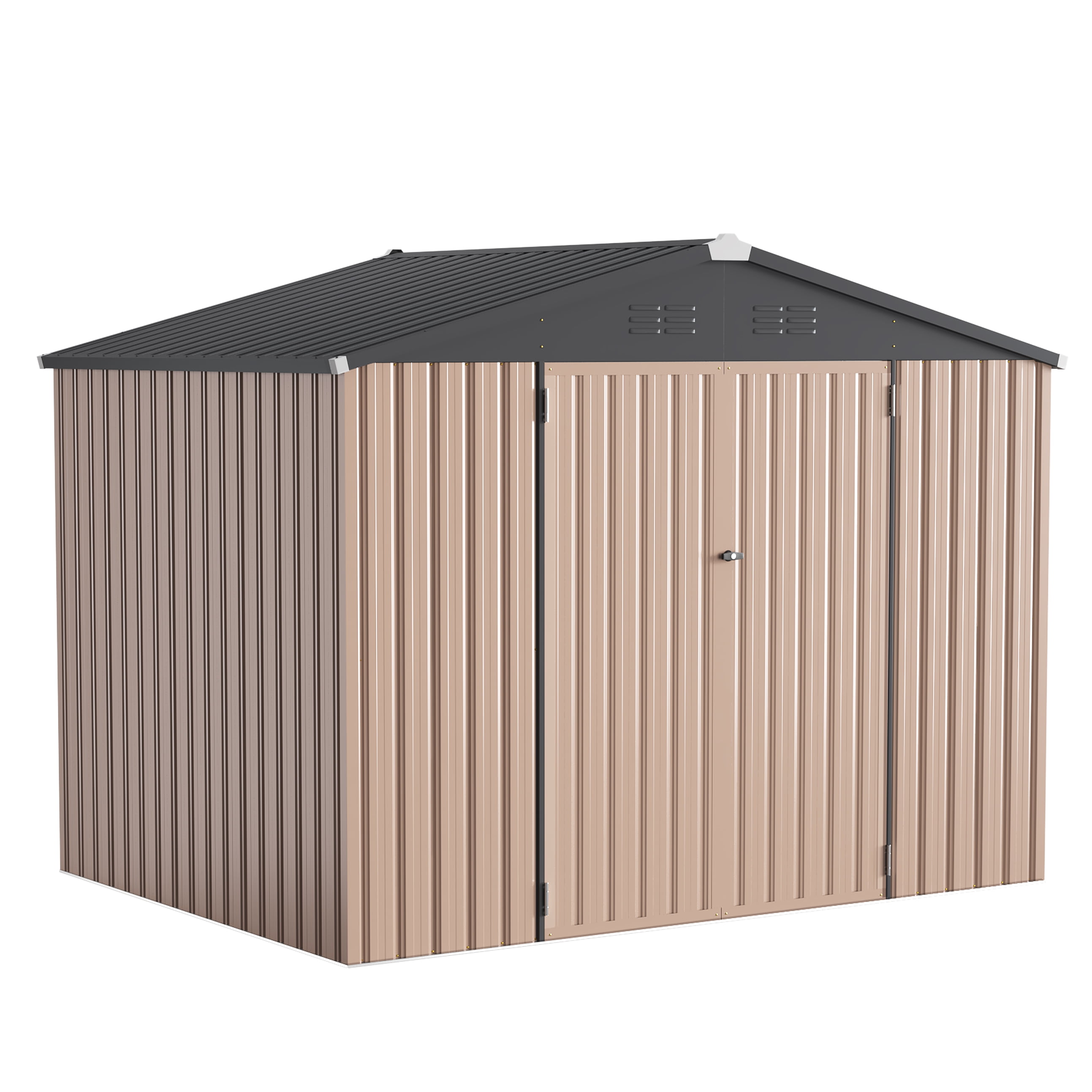 5 x 3 ft. Outdoor Metal Storage Shed with Sliding Roof & Lockable Door for Backyard, Garden-Aldronix