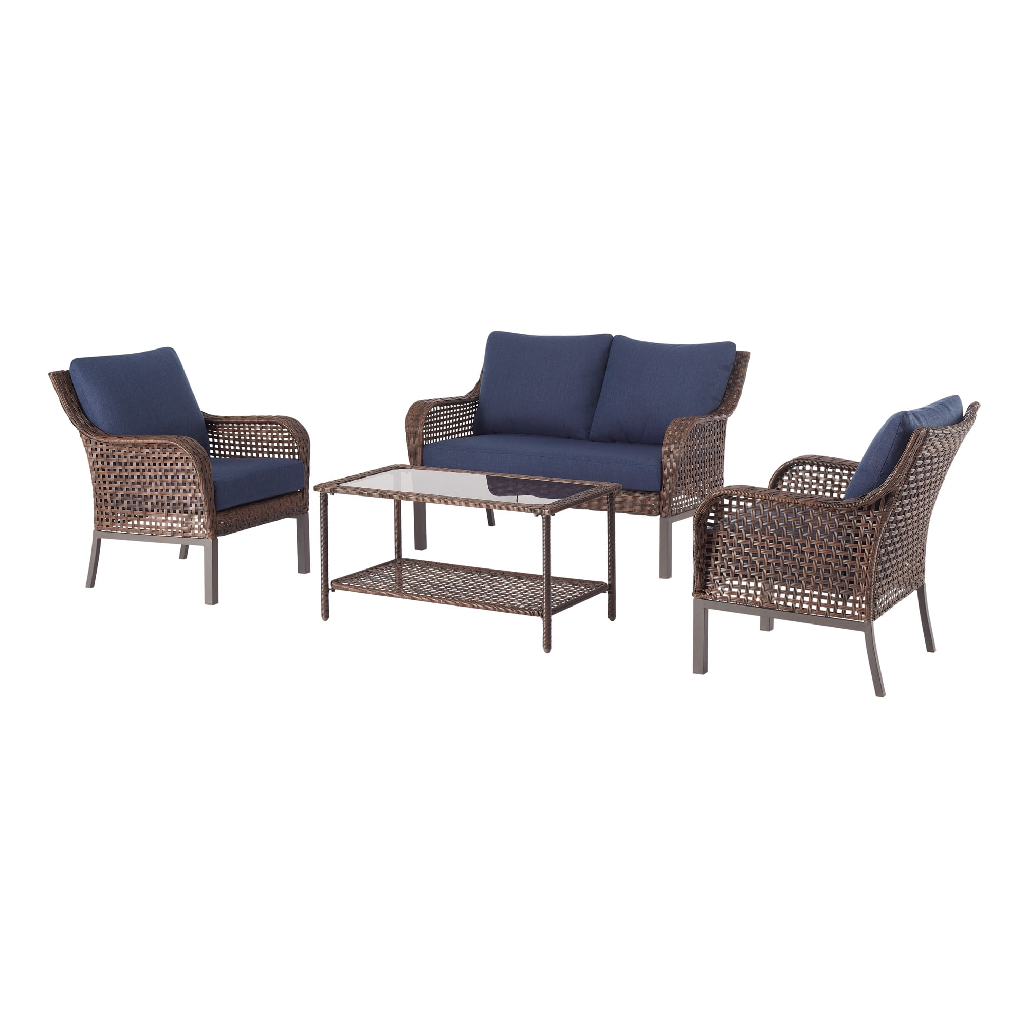 4-Piece Conversation Set, Red-Aldronix