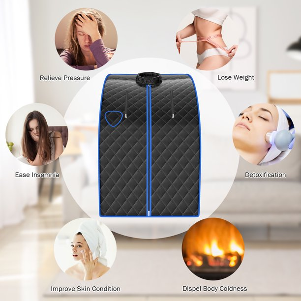 3-in-1 Portable Sauna With Chair And Foot Roller-Aldronix