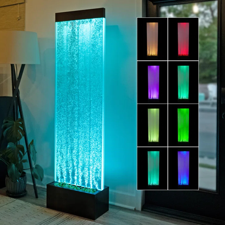 Stainless Steel Fountain with Light-Aldronix