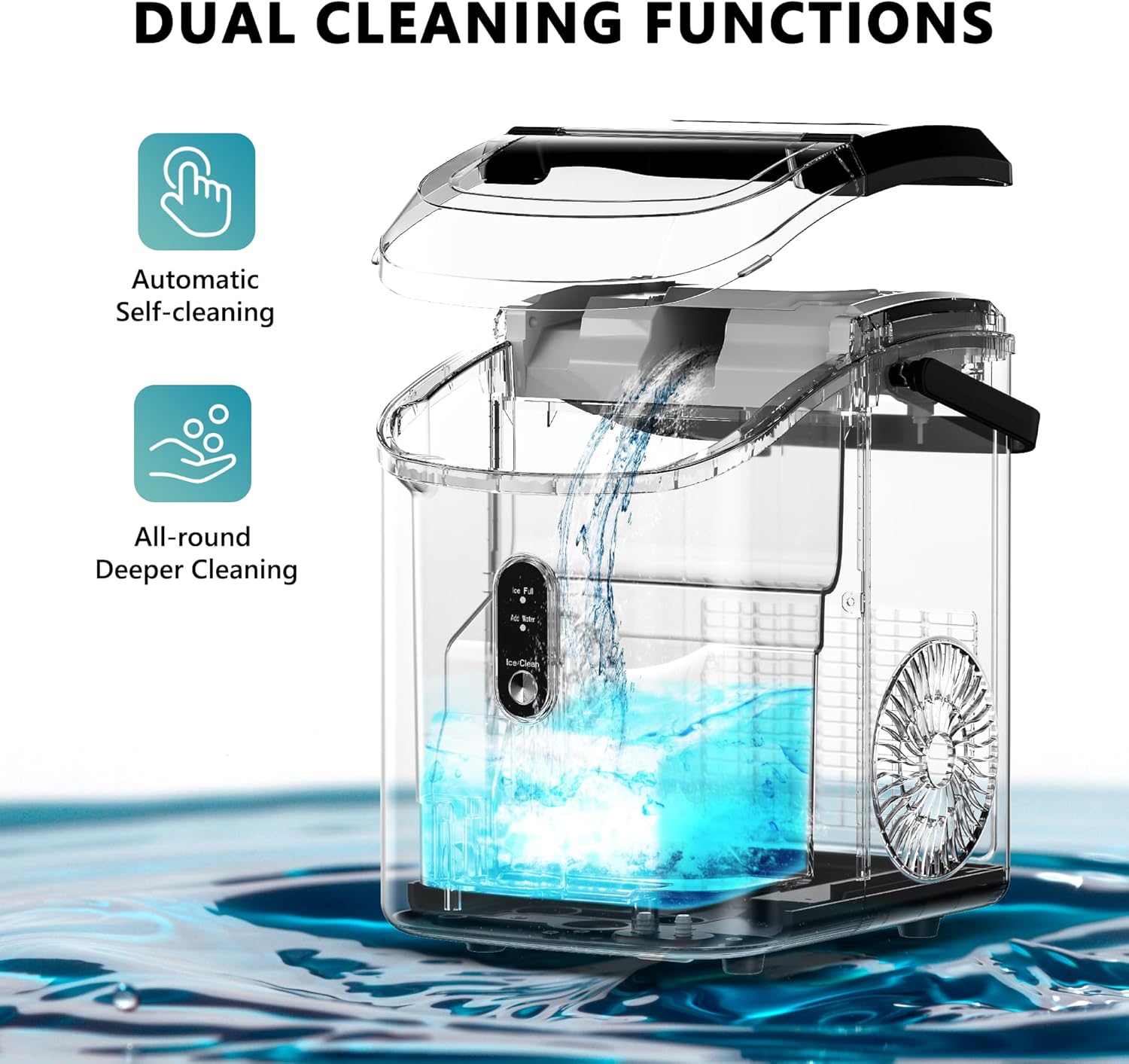 Ice Maker Countertop with Handle-Aldronix