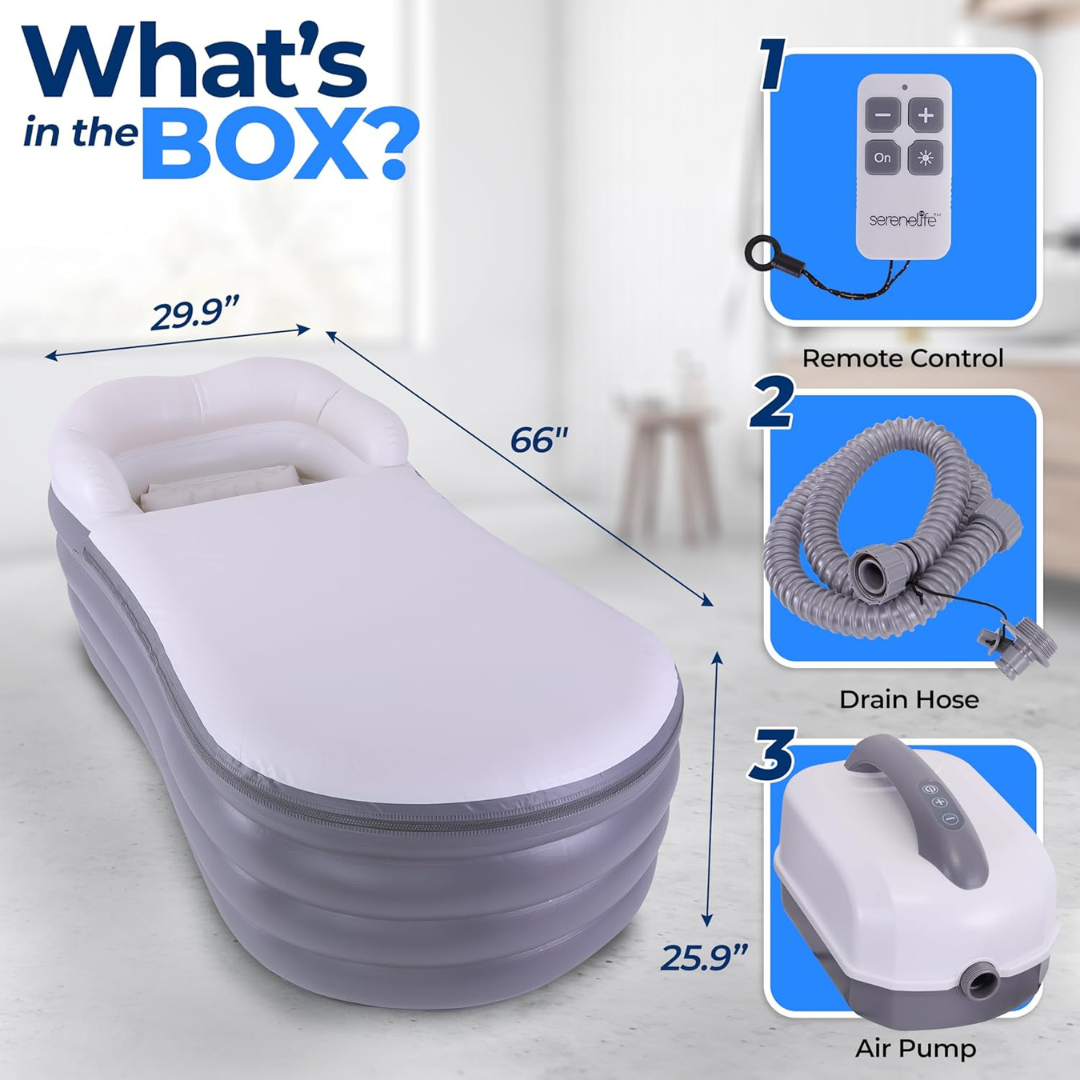 Inflatable Bathtub with Bubble Massage-Aldronix