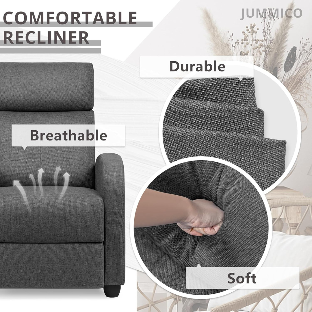 Adjustable Home Theater Single Recliner Sofa-Aldronix