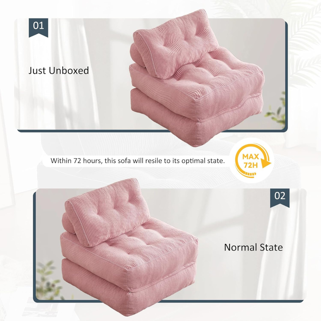 Futon Sofa Bed - Floor Couch for Adults Chair for Living Room-Aldronix