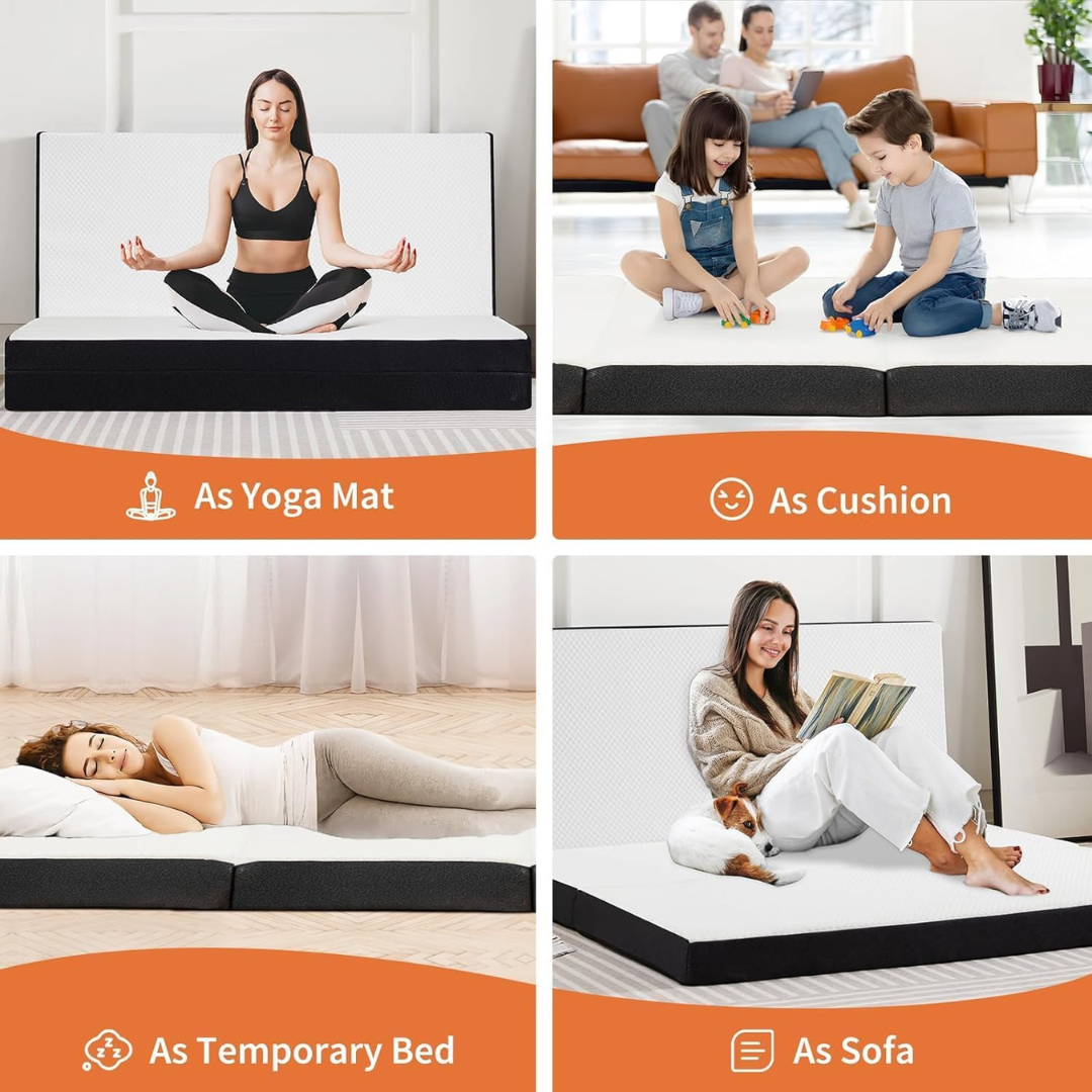 Tri-fold Memory Foam Topper-Aldronix
