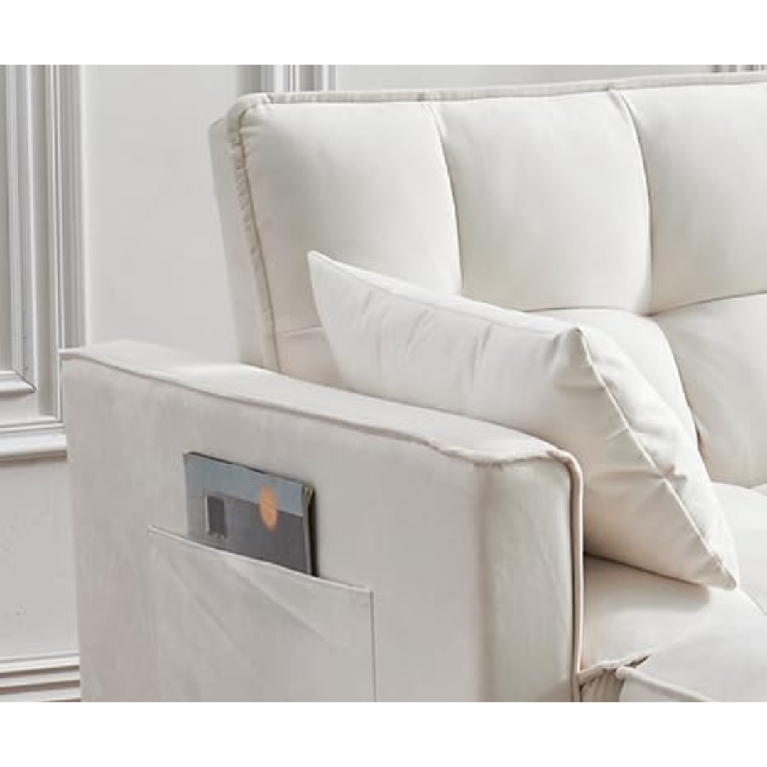 Sofa Bed with Adjustable Backrest-Aldronix