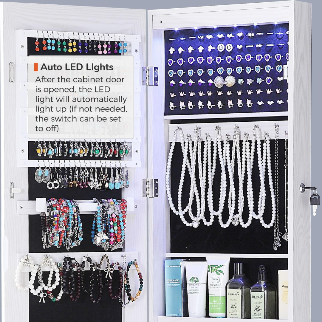 Mirror Jewelry Cabinet-Aldronix