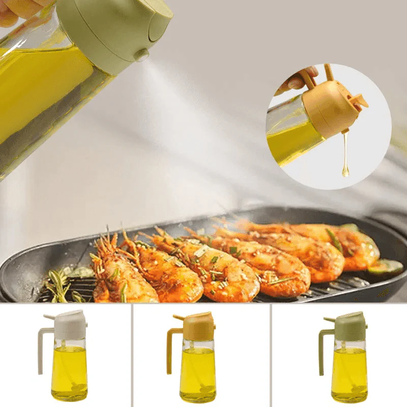 2-in-1 Glass Oil Sprayer and Dispenser-Aldronix