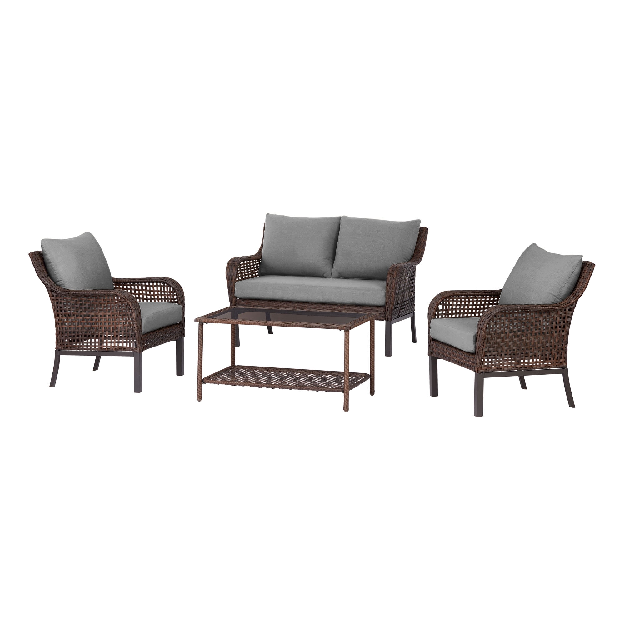 4-Piece Conversation Set, Red-Aldronix