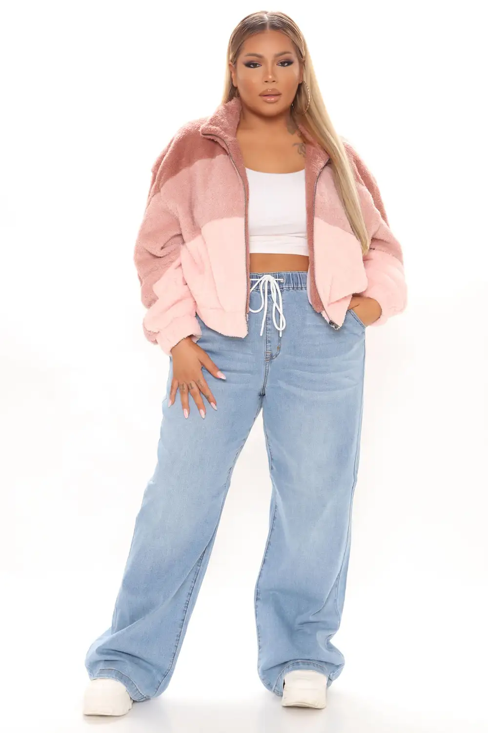 Cozy Little Teddy Jacket - Mauve/combo-Aldronix