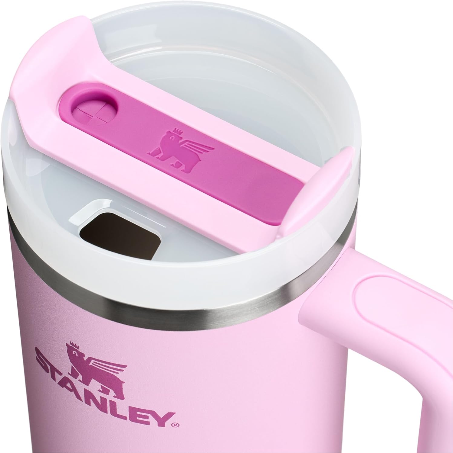 Stanley Quencher H2.0 Tumbler with Handle and Straw 30 oz | Flowstate 3-Position Lid | Cup Holder Compatible for Travel | Insulated Stainless Steel Cup | BPA-Free | Cherry Blossom-Aldronix