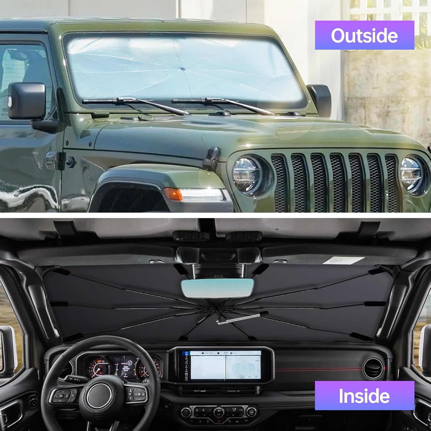 2025 Windshield Sun Shade Umbrella-Aldronix