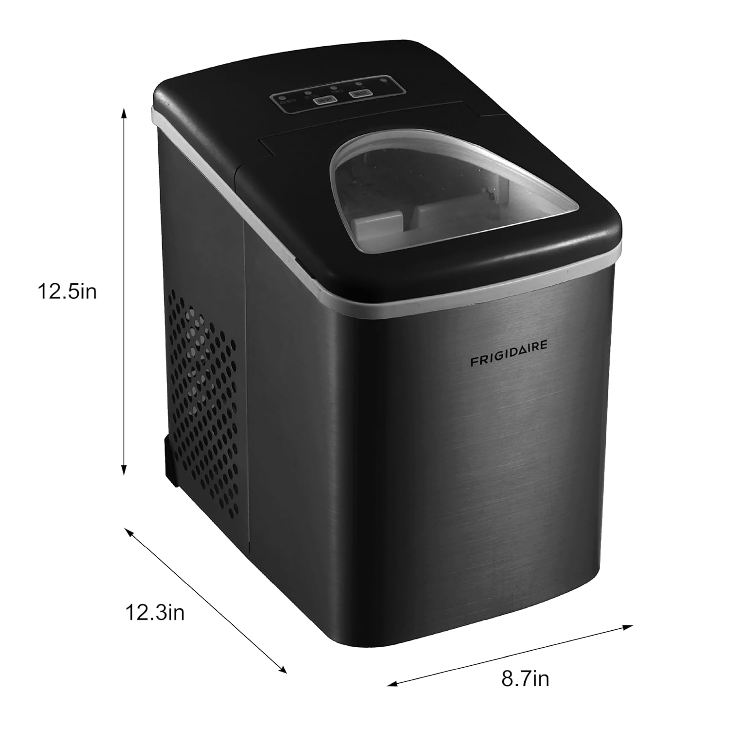 Frigidaire 26 Lbs per Day Portable Compact Maker, Ice Making Machine, Stainless, Medium