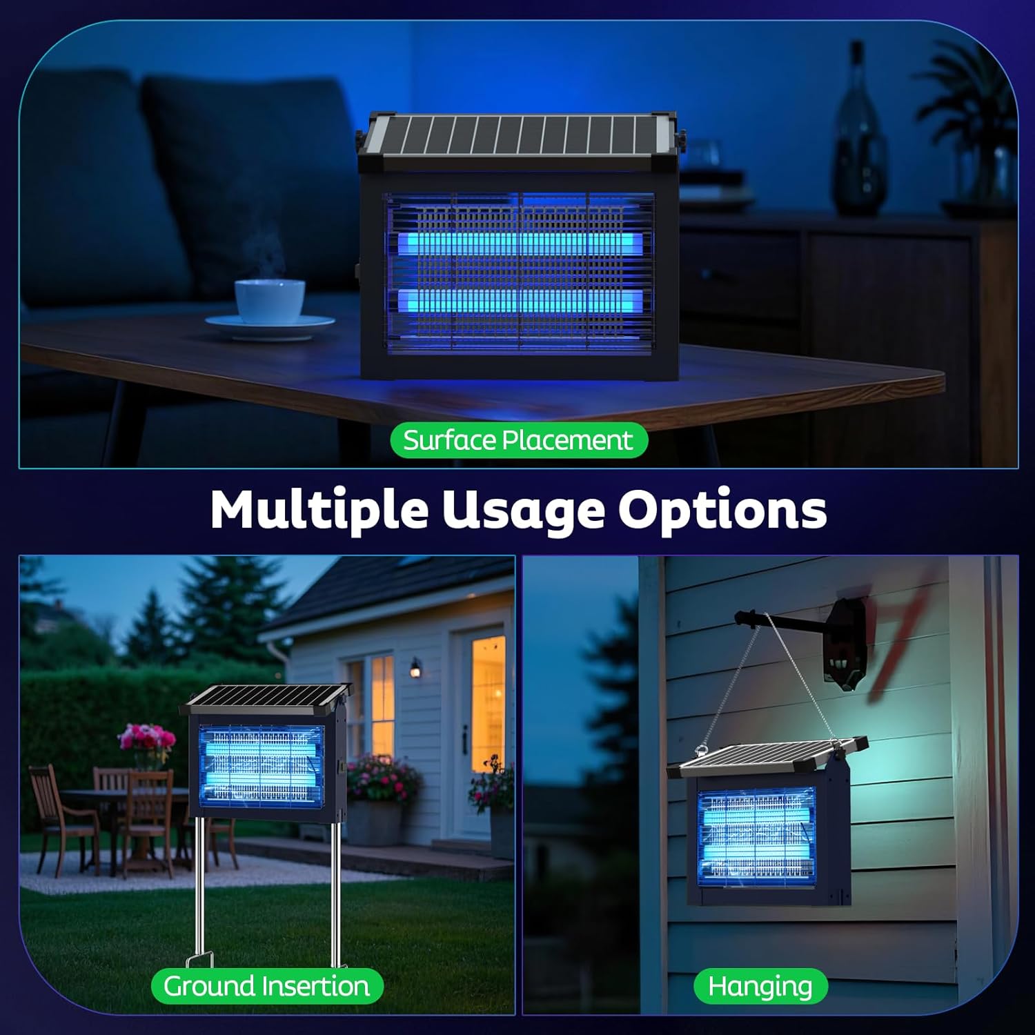 Solar Bug Zapper Outdoor-Aldronix