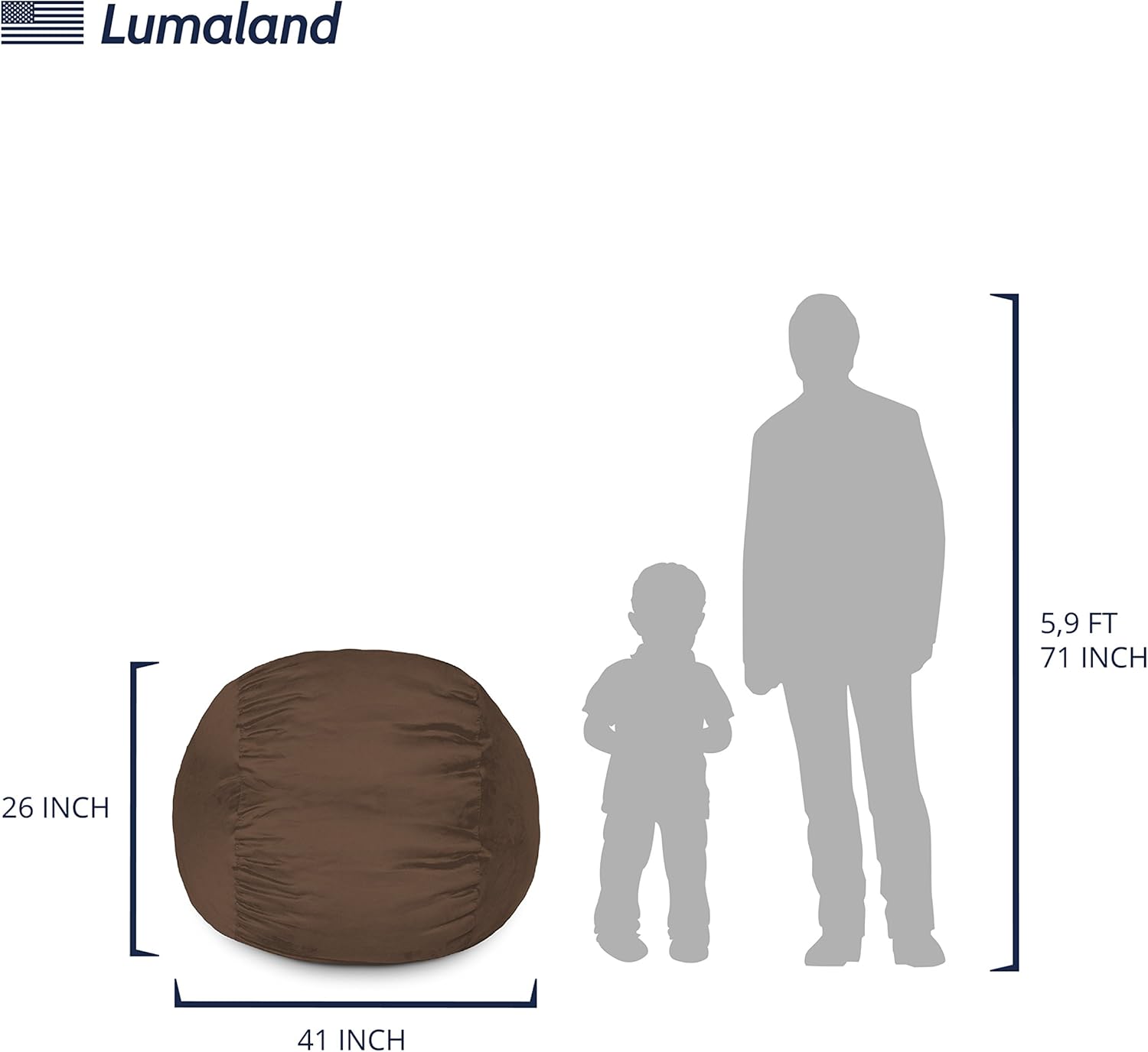 Giant 7ft Bean Bag Chair with Microsuede Cover - Ultra Soft-Aldronix