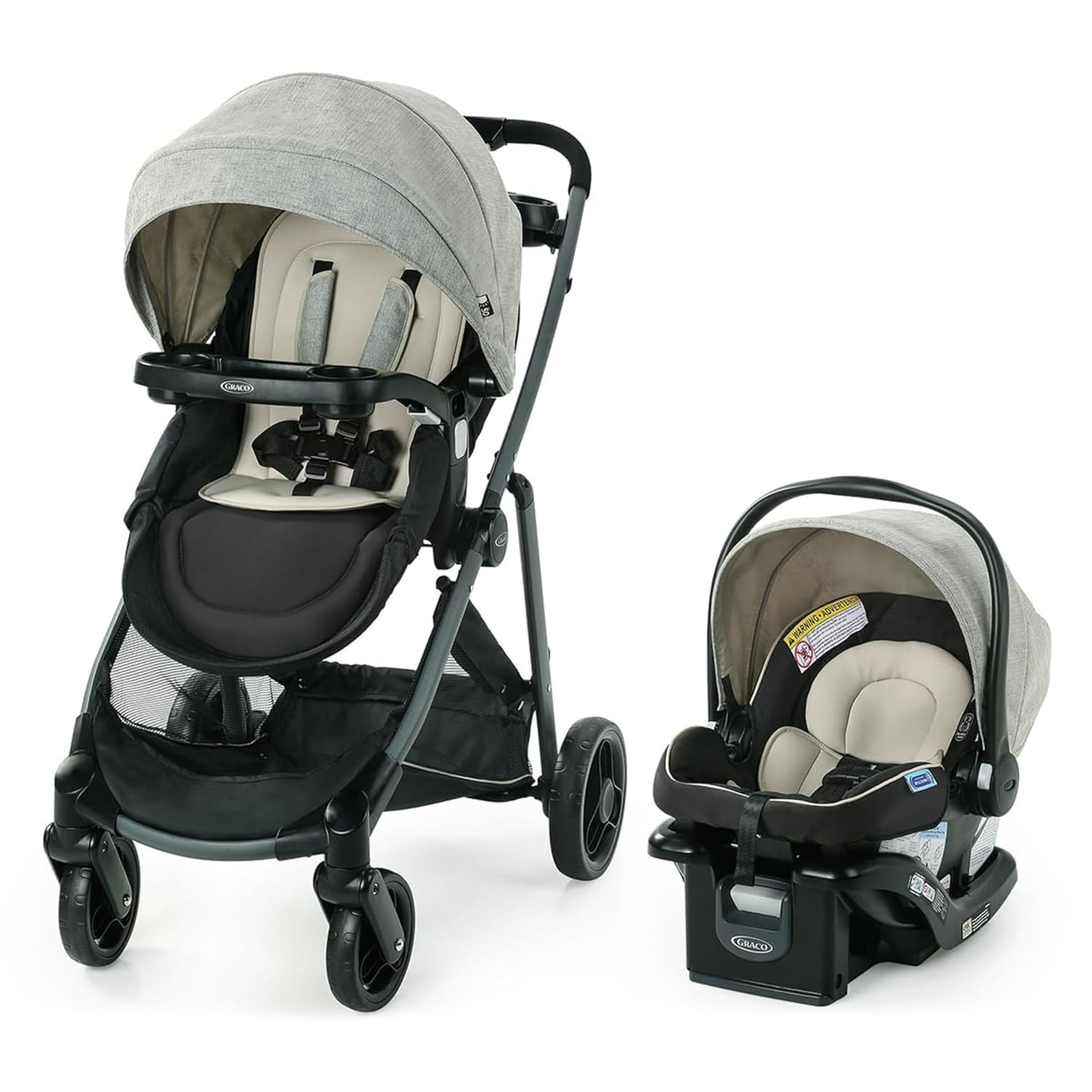 Graco Redmond Modes Pramette Stroller, 3-in-1 Convertible: Car Seat Carrier, Infant Pramette to Toddler Stroller with Reversible Seat and One-hand Fold-Aldronix