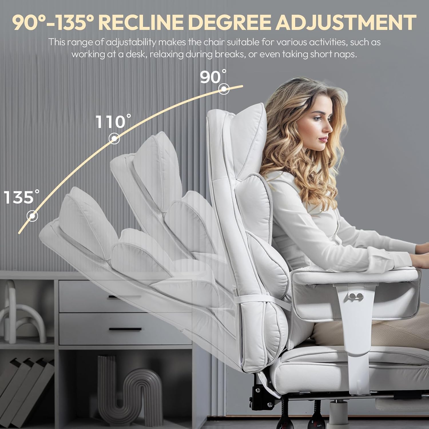 Big and Tall Office Chair with Pocket Spring Cushion,High Back Computer Gaming Chairs with Adjustable Armrests and Lumbar Support,Executive Desk Chairs with Footrest,(Fabric, Black)-Aldronix
