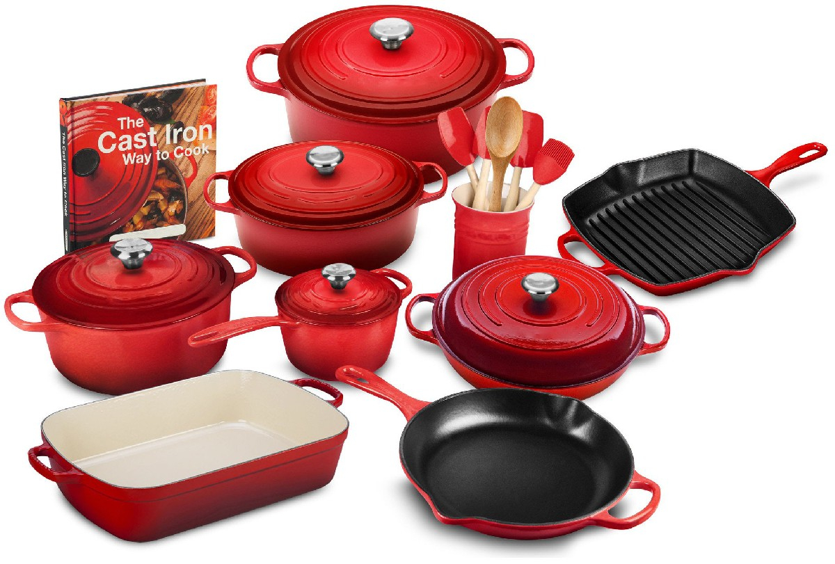 20 Piece Signature Cast Iron Cookware Set-Aldronix