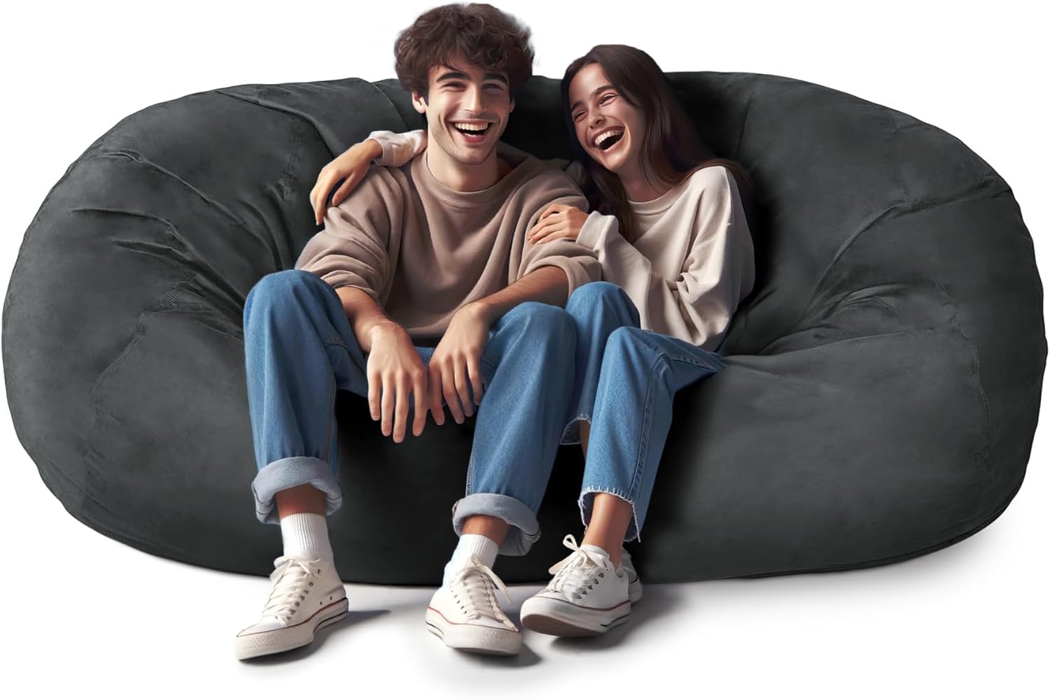  Giant 7ft Bean Bag Chair with Microsuede Cover - Ultra Soft-Aldronix