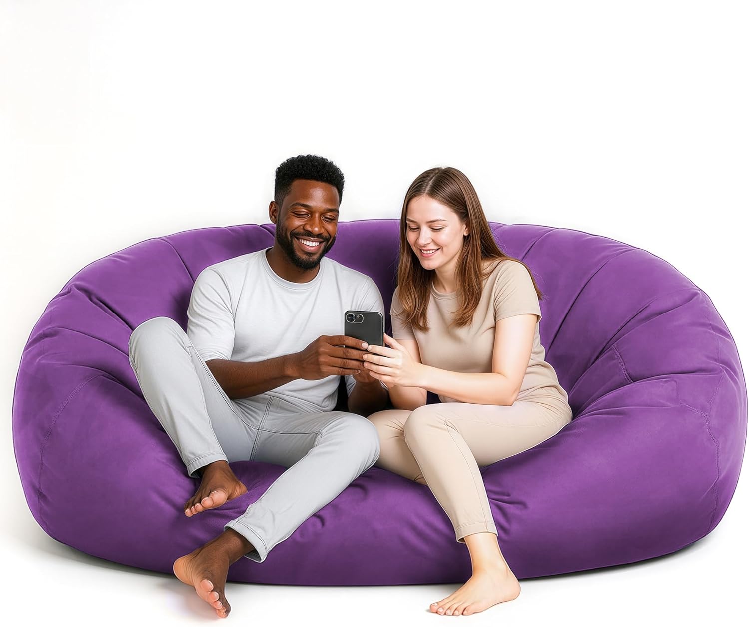  Giant 7ft Bean Bag Chair with Microsuede Cover - Ultra Soft-Aldronix