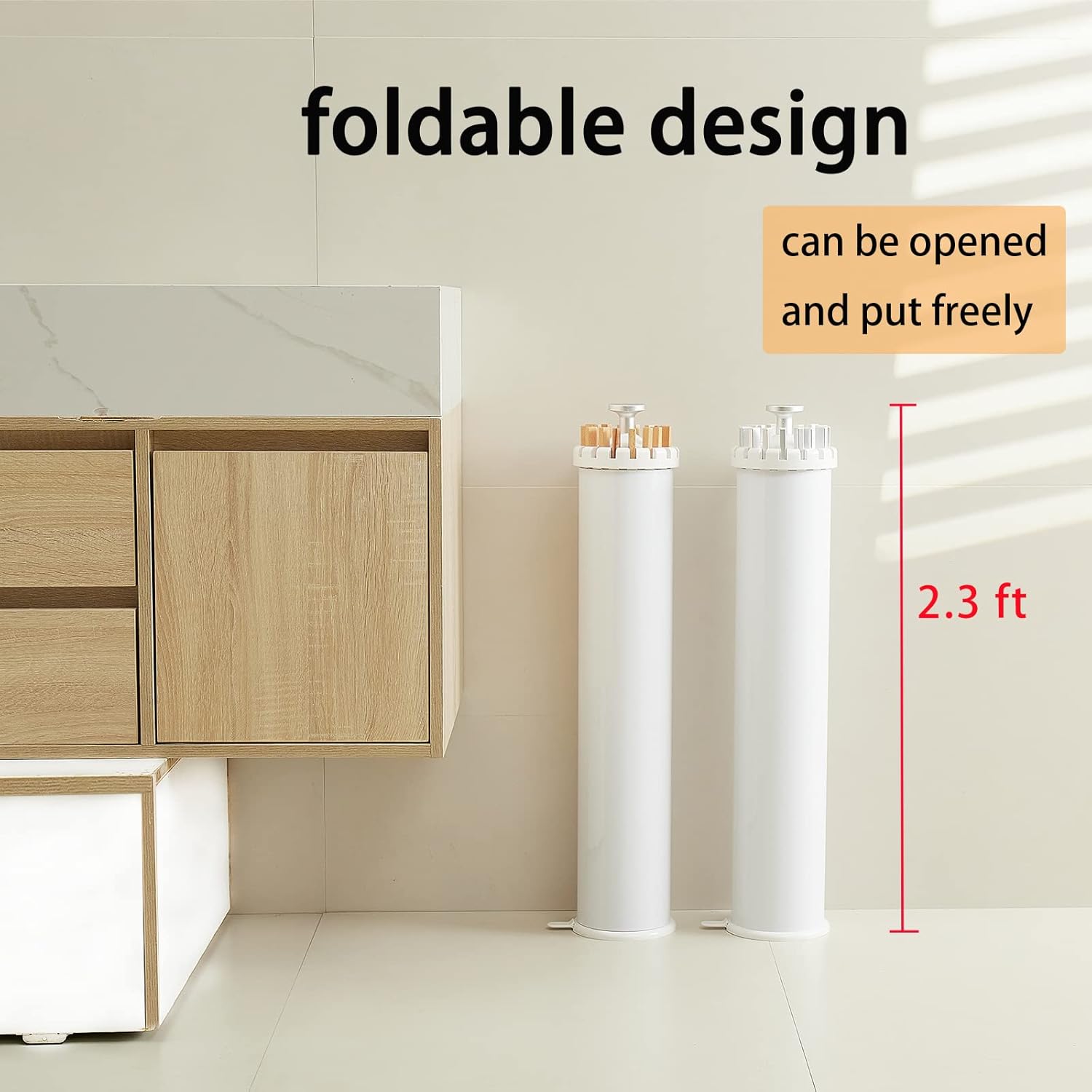 JOOM Tripod Clothes Drying Rack, Garment Rack Portable and Foldable Space Saving Laundry Drying Rack - Drying Rack Clothing Floor Folding Balcony Bedroom Household Wooden-Aldronix