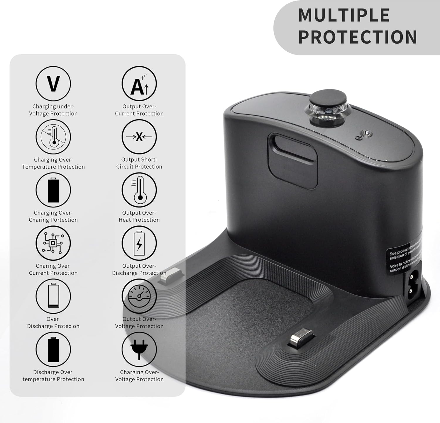 Charging Base, Charger Dock, Docking Station, for Roomba Charger, for iRobot Roomba 500 600 700 800 900 510 530 536 650 654 660 770 790 870 880 980 i7 i8 i6 i4 i3 i1 ADF-N1 17064 4452369 17170-Aldronix