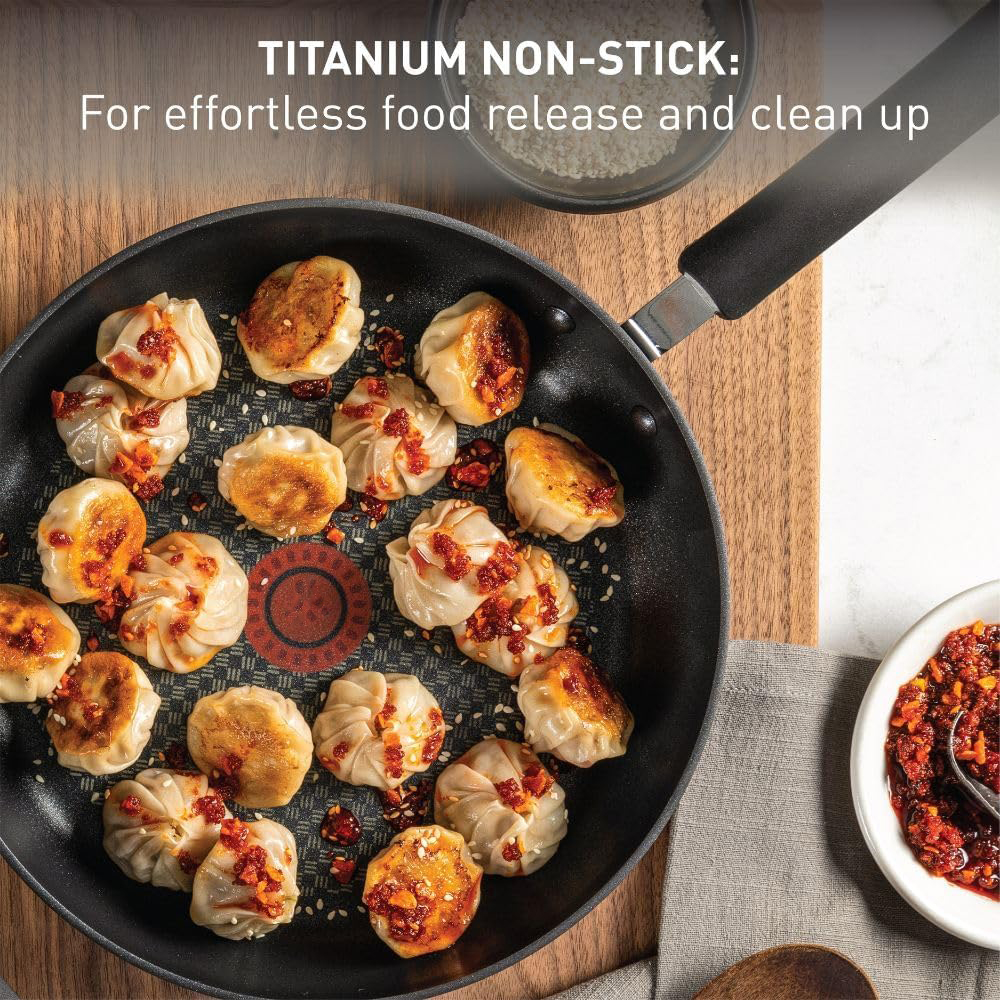 Prokonk Initiatives Non Stick Fry Pan 2 Piece Set, 8.5, 10 Inch, Oven Broiler Safe 350F, Cookware, Kitchen Cooking Set, Skillets, Frying Pans, Egg Pan, Omelet Pan, Pots and Pans, Dishwasher Safe, Black-Aldronix