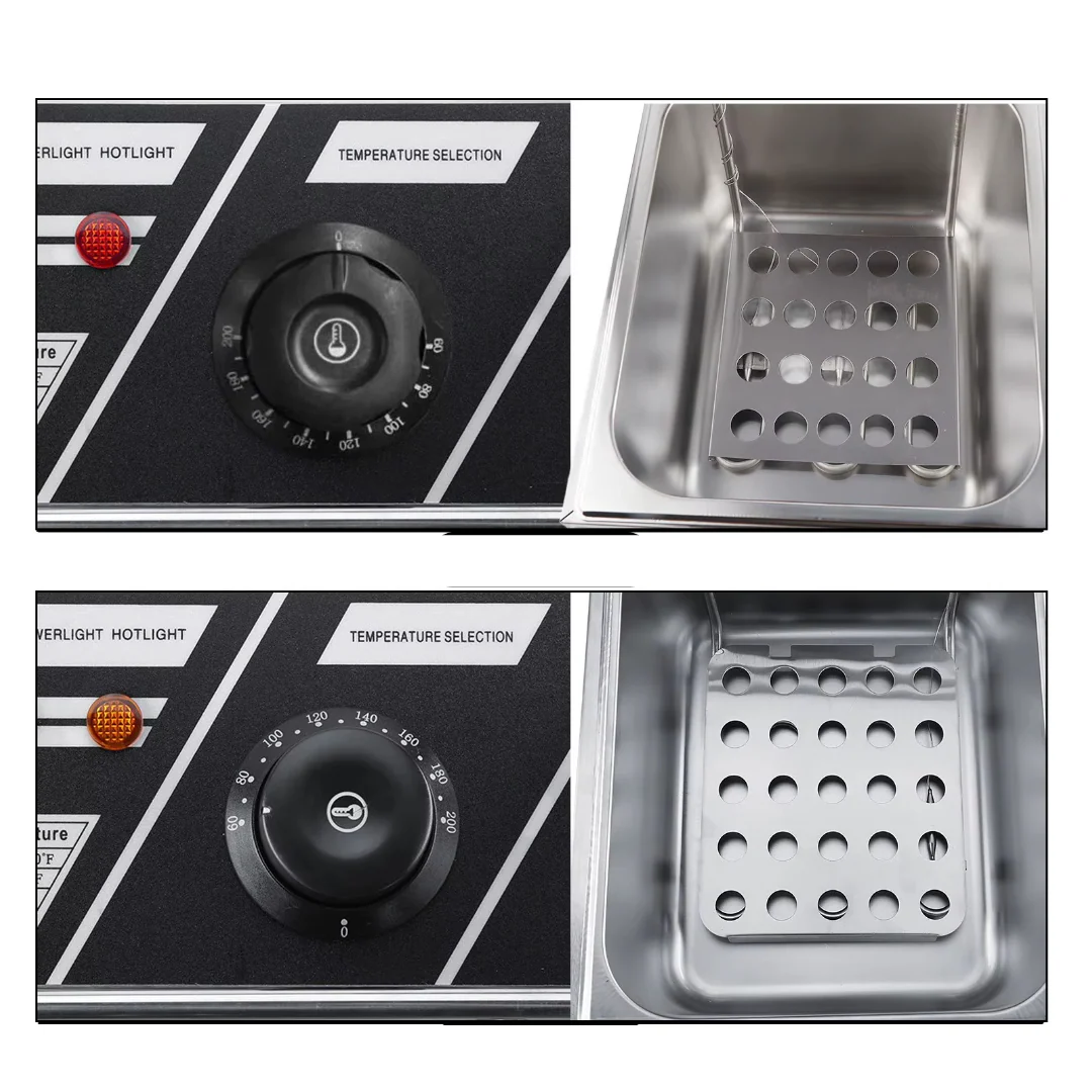 Electric Fryer 6L, Stainless Steel, 2500W – Adjustable Thermostat, Anti-Splash Lid-Aldronix